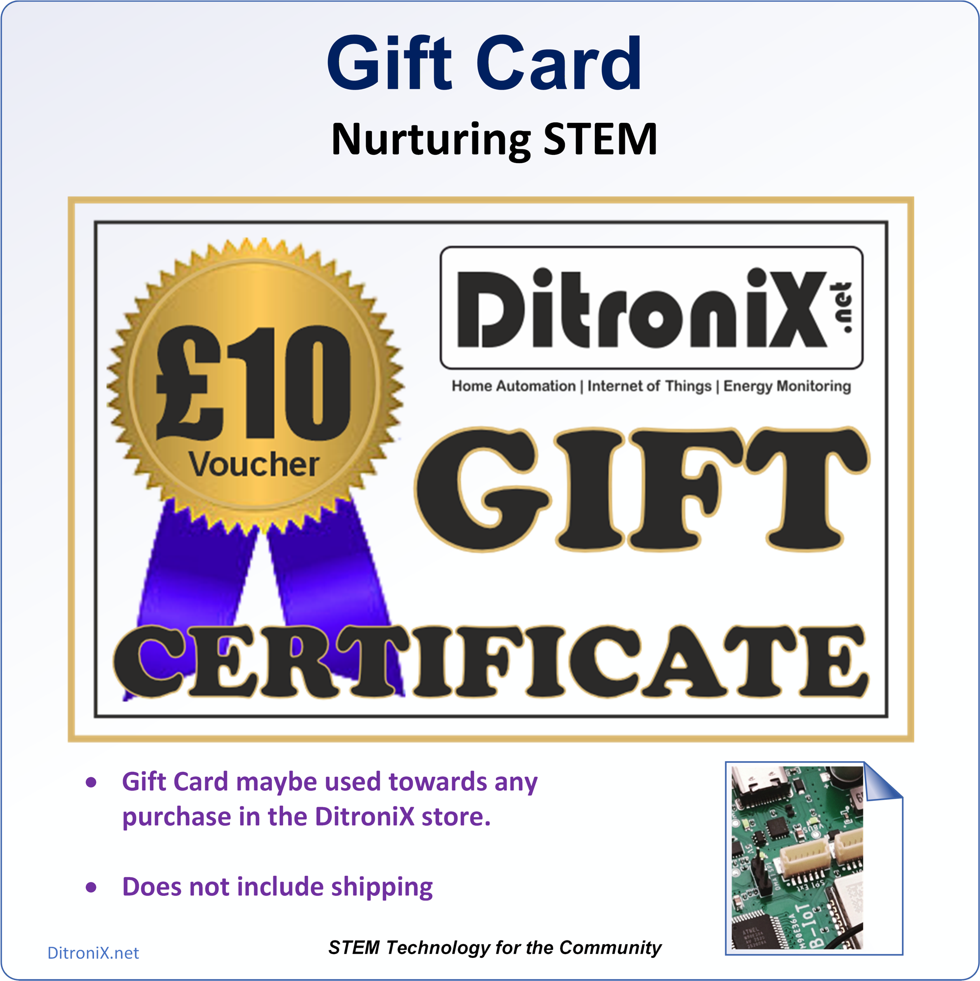STEM Gift Cards Vouchers