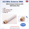 Antenna 433 MHz Stubby SMA Male