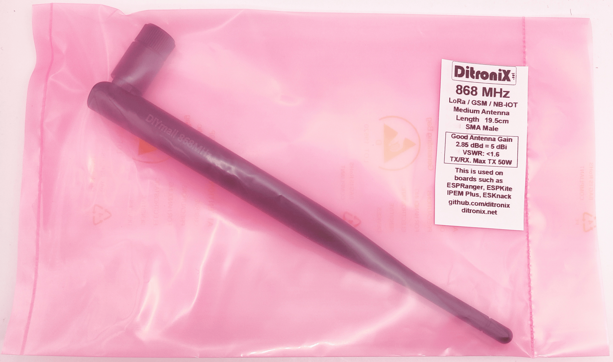 Antenna 868 MHz 5 dBi SMA Male Hinged