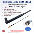 868 MHz Hinged Antenna MHF1-SMA-F Pigtail Cable