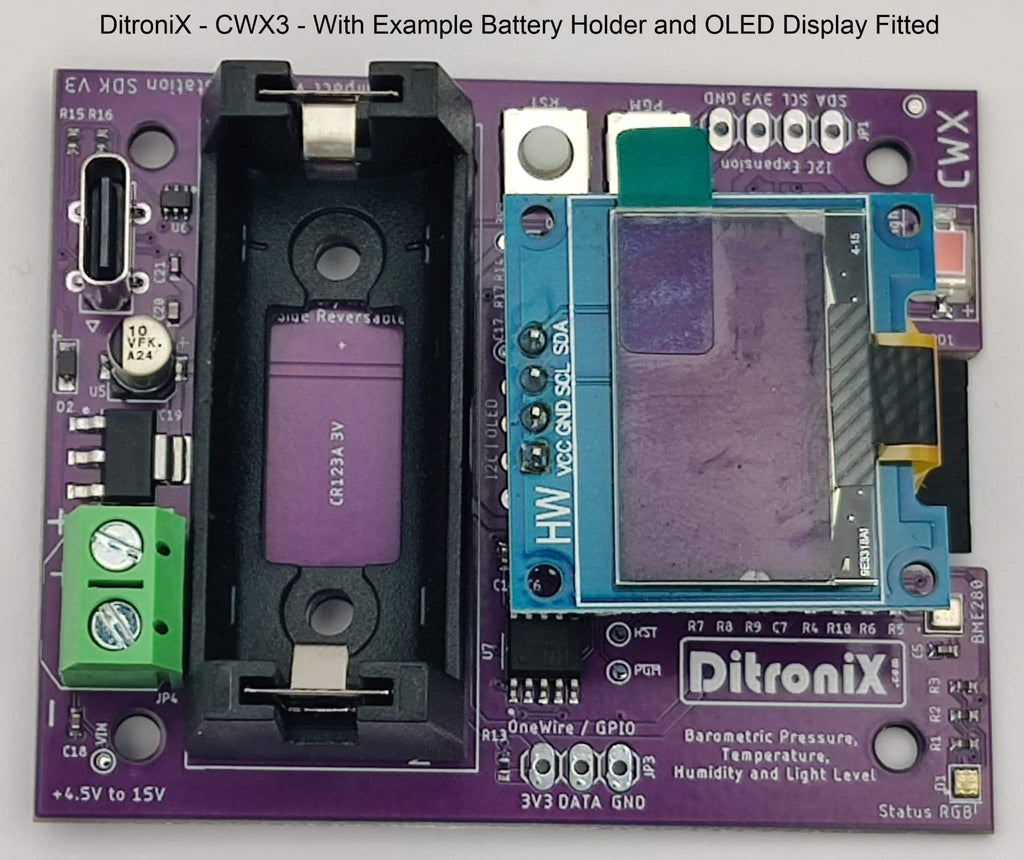 CWX3 ESP32C3-1 SDK Holder OLED Example