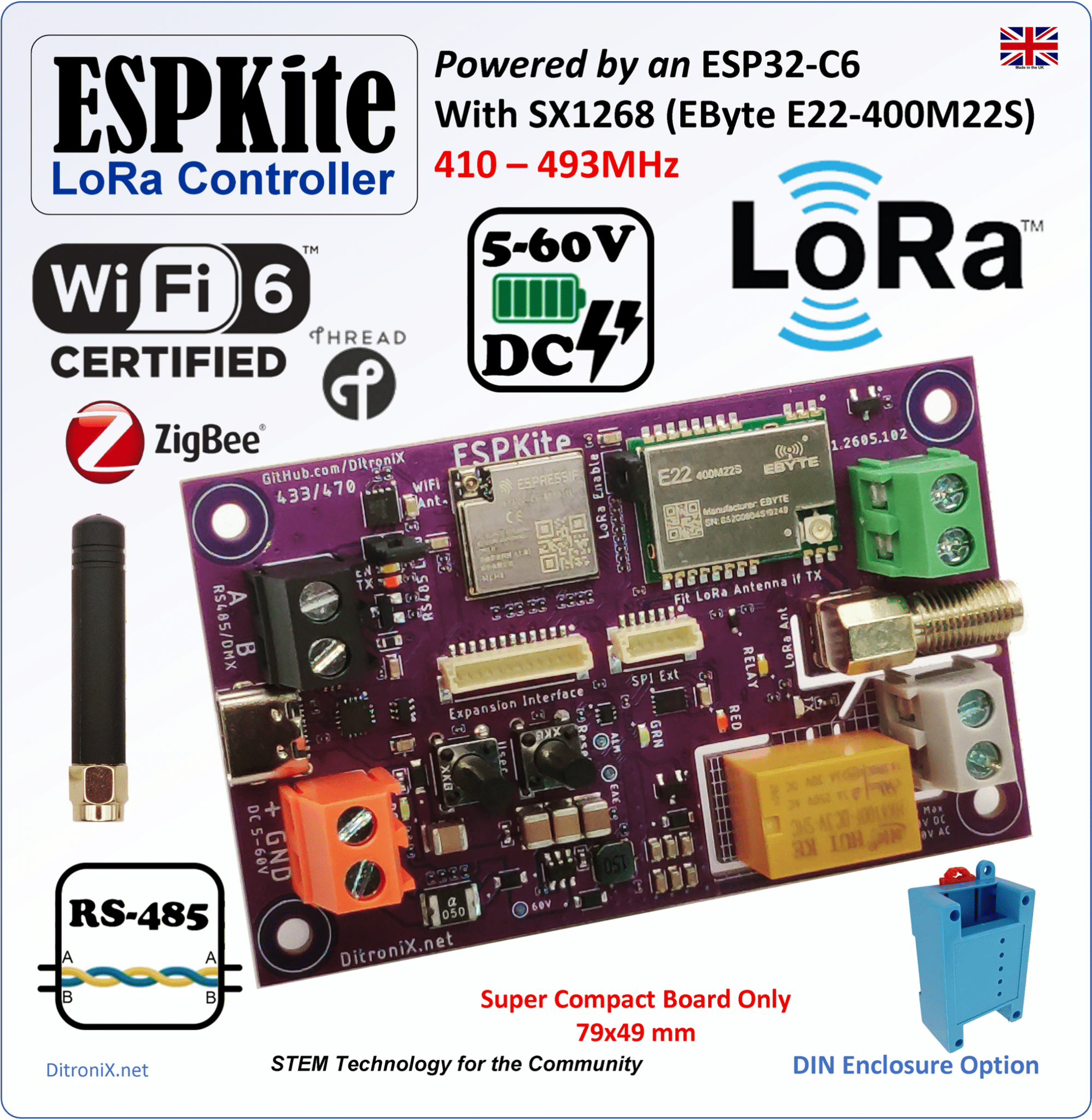 ESPKite 433MHz Features