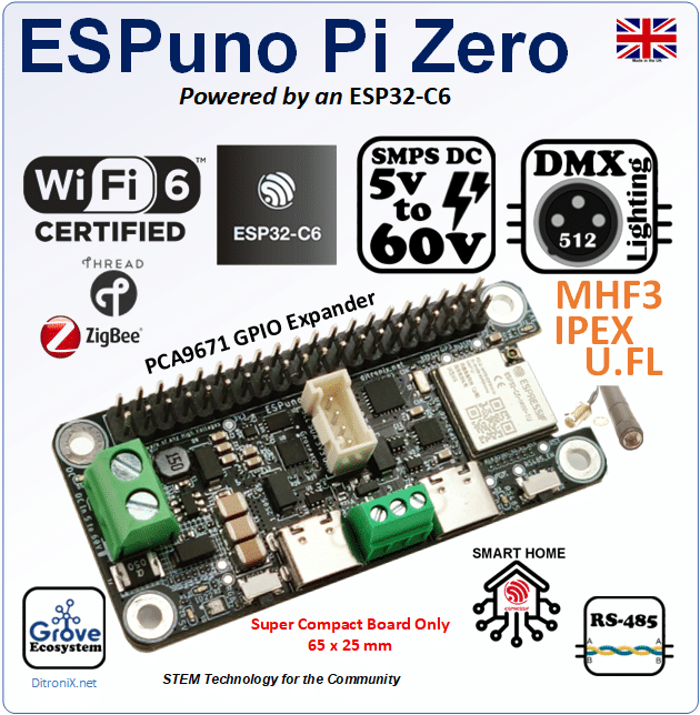 ESPuno Pi Zero U.FL – Features