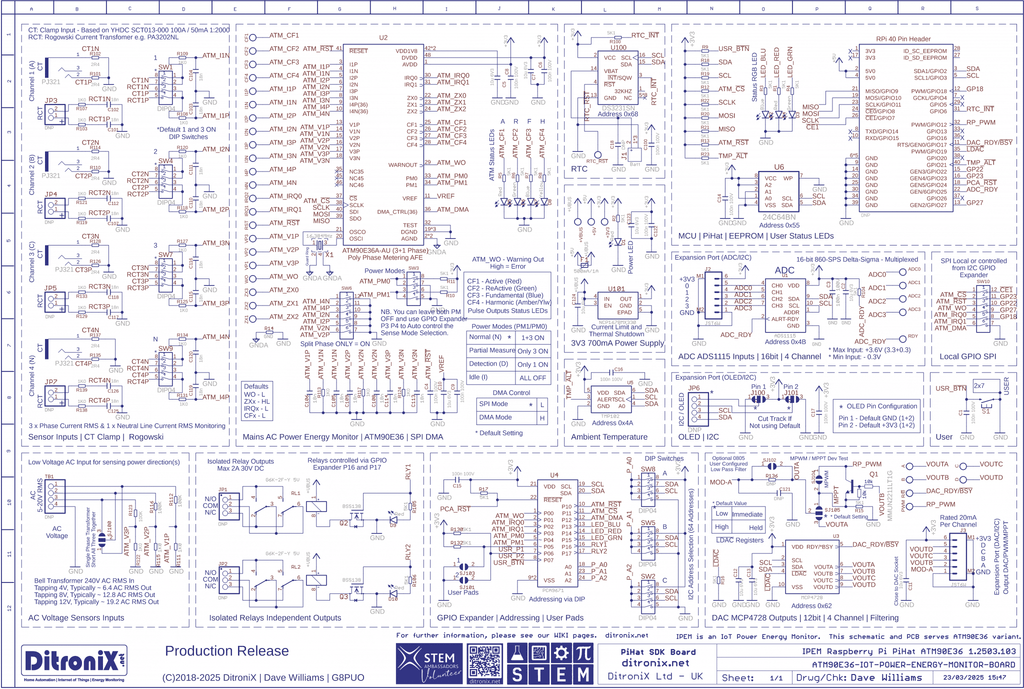 IPEM Raspberry Pi PiHat ATM90E36 1.2503.103 Schematic