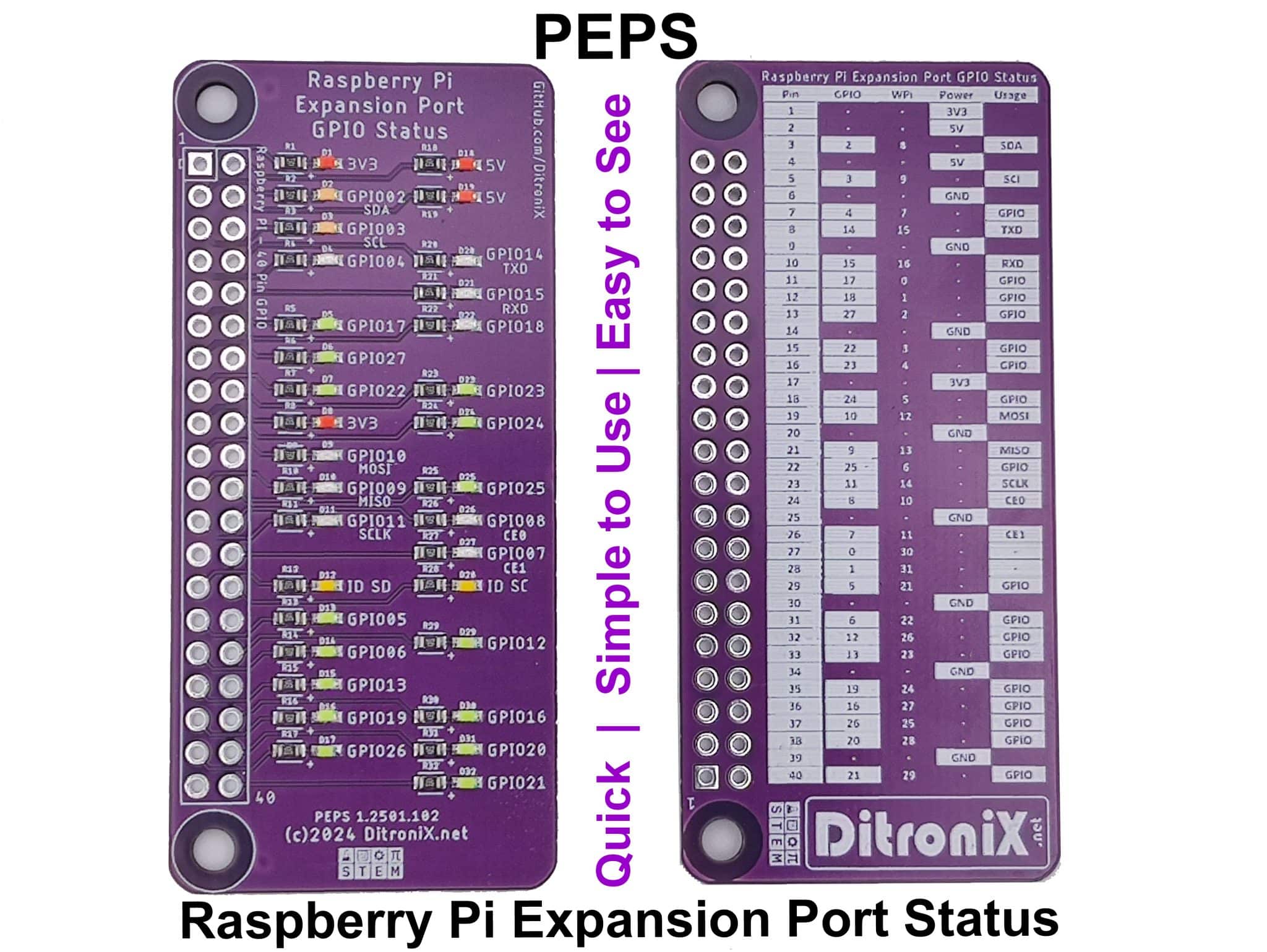 PEPS – Raspberry Pi Expansion Port Status GPIO Monitor