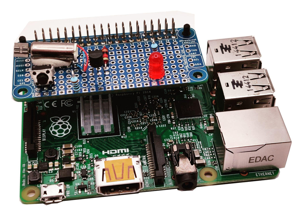 PESB Zero Pi GPIO Experimenter Strip Board on Raspberry Pi