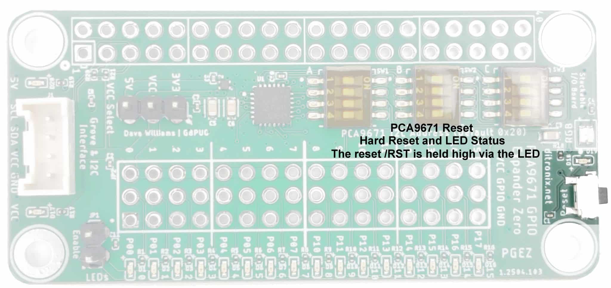 PGEZ PCA9671 GPIO Expander Zero Reset