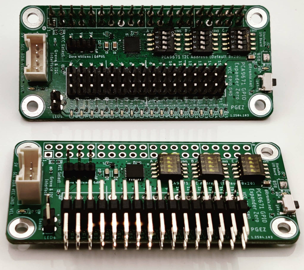 PGEZ with Straight and Angled GPIO Pin Headers