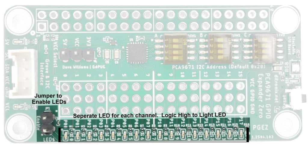 PGEZ PCA9671 GPIO Expander Zero Voltage Select