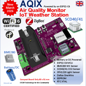 AQIX - ESP32-C6 SCD41 Air Quality Monitor IoT Weather Station SDK