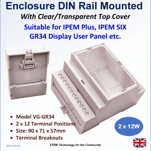 Enclosure DIN 2x12W White-Clear VG-GR34