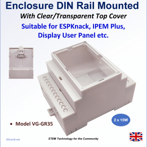Enclosure DIN 2x15W White-Clear