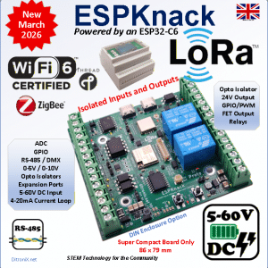 ESPKnack ESP32-C6 LoRa SX1262 Galvanically Isolated Interfaces RS485 RTC