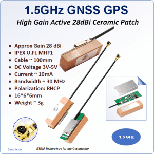 Antenna GNSS GPS Compact Patch Active
