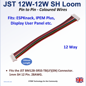 Loom JST SH 1mm 12 Way to 12 Way