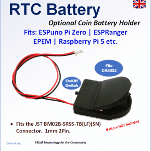 Battery CR2032 Holder with Switch (RTC)